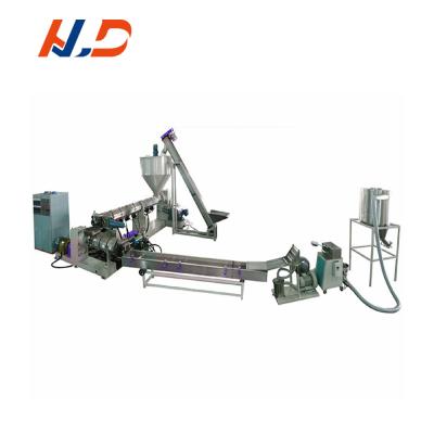 China HLD Plastic Extruder Factory 500-1000kg/h Plastic Shoe Sole Material Two Stage Compounding Extruder Machine PLC Control for sale