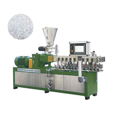 China Versatile twee-schroef extruder granulator voor HDPE, LDPE, PLA en gerecycleerde materialen met superieure output Te koop