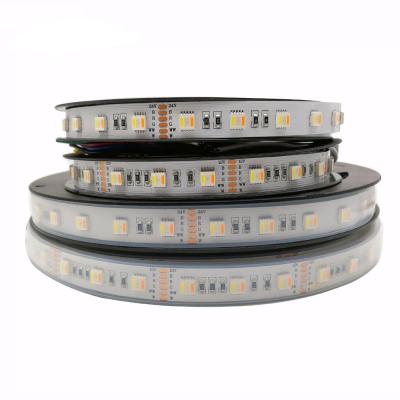 China interior & new style outdoor 12V 24V 5 in1 RGBW LED strip 5050 waterproof smd CCT 60leds/M LED led rgbw flexible led strip for sale