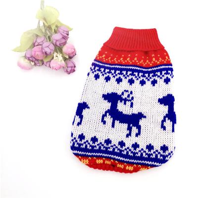 China Sustainable Wholesale Cute Winter Spring Hand Knit Outfits Shirt Designer Luxury Clothing Pet Dog Clothes Sweater for sale