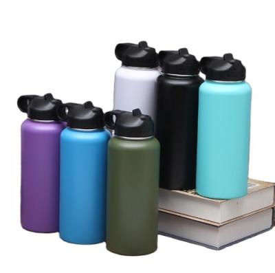 China High Quality Viable Stainless Steel Straw Water Bottle With Handle Lid for sale