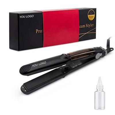 China Professional Advanced Car Fashion High Tech Salon Vapor Styler Steampod Flat Iron Hair Straightener Best for sale