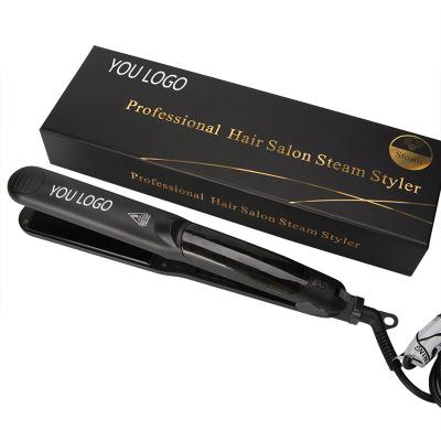 China Original Professional Ceramic Coated Electric Hair Straightener Vapor Salon Flat Car Tourmaline Flat Iron for sale