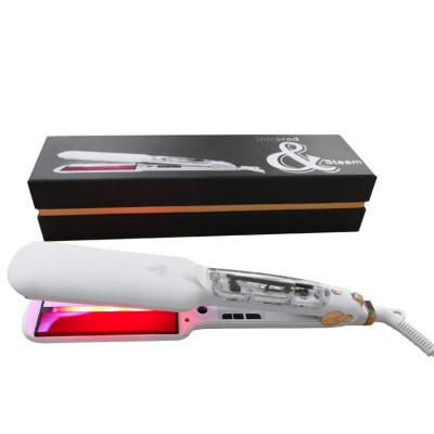 China Car Hair Straightener Infrared Flat Hair Straightener 2 Inch Best Heating Spray Pod Steam Iron Professional Wide Heat Flat Electric Fast Iron for sale