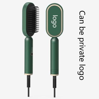 China Amazon Car 2 in 1 10+ Million Ions Fast Heating Styling Hair Straightener Comb Dedicated Straight Brush Hair Straightener Brush for sale