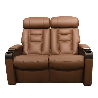 China Modern Luxury Double People Cinema Sofa Belt Cup Holder Cinema Sofa Set For Home for sale