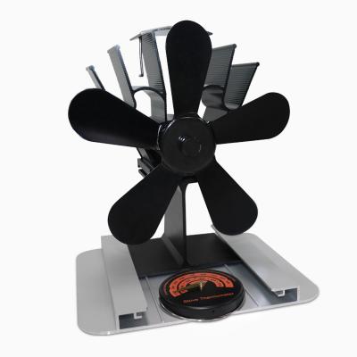 China Eco-Friendly Household CE ROHS Certification 5 Blades Ecofan Non Electric Wood Heat Powered Stove Fan for sale