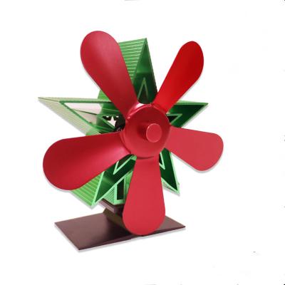 China 2021 Outdoor Eco-Friendly Fans For Home Heat Powered Wood Burning Stove Fan Christmas Gift Stars Style On Fireplace for sale