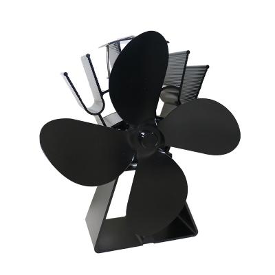 China Outdoor Heat Powered Stove Fan 4Blades Wood Stove Fan, Quiet Heat Powered Fireplace Fan, No Electricity Required, For Gas/Pellet/Wood L for sale