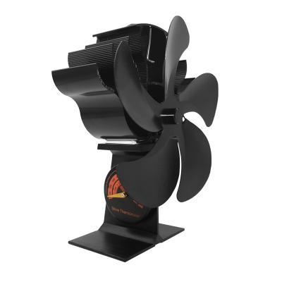 China 2022 New ECO Outdoor Wood Burning Heat Powered Stove Fan Add Stove Thermometer On Stove Fan Body for sale