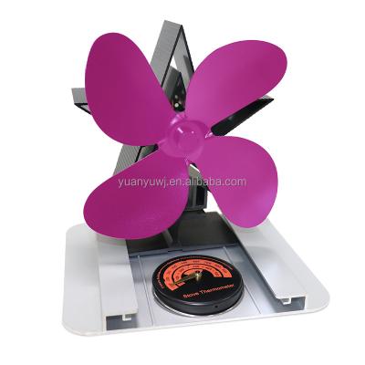 China 2021stars style outdoor heat powered wood stove fan Christmas gift on the fireplace to heat the room for sale