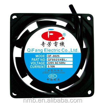 China Qifang AC 110V/220V/380V inverter fan costech fan exhaust fan 80*80*38mm ball bearing for sale