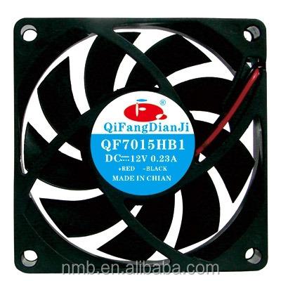 China Hotels low noice cpu cooler dc fan 7015 12v for sale