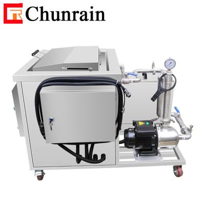 Chine Équipement de filtration Chunrain 108L Pièces d'aéronef Cylindre Diesel Injecteur de moule Personnaliser Nettoyeur industriel à ultrasons à vendre