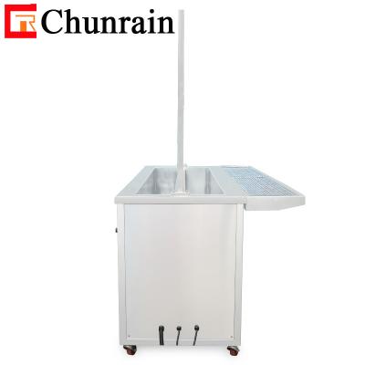 China 3 Meter Cleaning Tank Ultrasonic Cleaner For Dirty Window Blind Curtain 300L Dual Tank Ultrasonic Cleaning Machine for sale