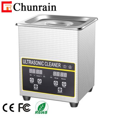 China Digital Dental Ultrasonic Cleaner , 2Liters 60Watt Jewelry Ultrasonic Cleaning Machine for sale