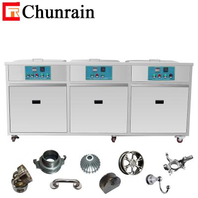 China Big Ultrasonic 540L Auto Parts Cleaner Machine Three Tanks for sale