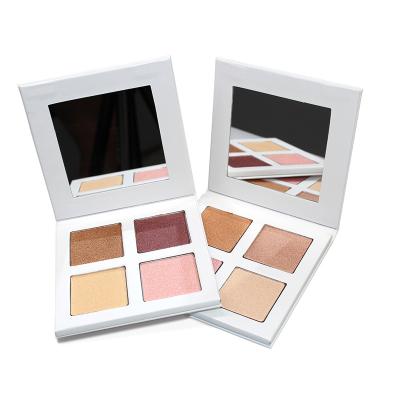 China MACTING Private Label Face Makeup Highlight 4 Colors Vegan Shimmer Highlight Palette Waterproof for sale