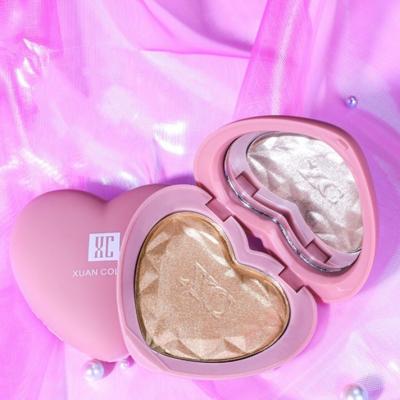 China MACTING Waterproof Heart Shape Cruelty Free Glow Cruelty Pressed Powder Highlighter Bar Luxury Packaging Palette for sale