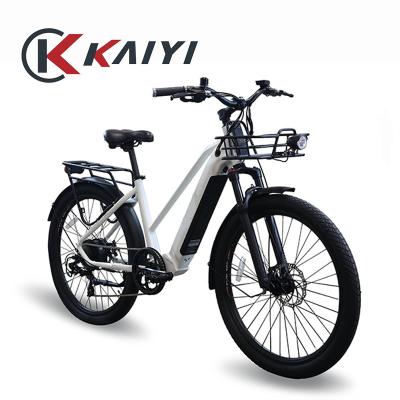 China Aluminum alloy KAIYI 500W 7 speed step through road tire 27.5*2.4 electric bicycle ebike 48v for sale