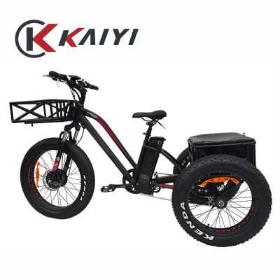 China Aluminum alloy KAIYI ebike tricycle large capacity battery electric tricycles stable supply fast delivery for sale