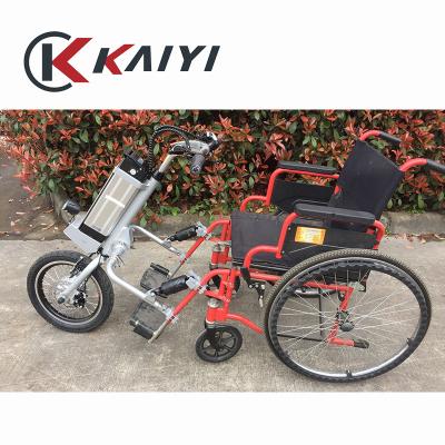 China Aluminum Alloy KAIYI Torsion Throttle Motor Drive 36V250w Battery Electric Wheelchair Handcycle for sale