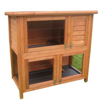 China Factory Supply Cheap Wooden Promotional Indoor Outdoor Commercial Large Breathable Guinea Pigs Rabbit Hutch Rabbit Cages for sale