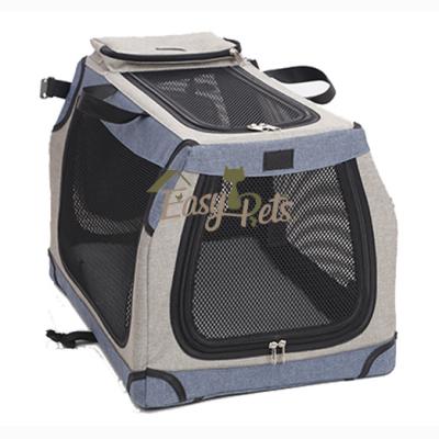 China Wholesale Innovator Viable Rectangular Ultralight Folding Large Pocket Packing Dog Backpack Carrier Outdoor Riding Travel Carry Bag for sale