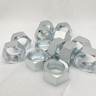 China Construction Machinery Carbon Steel Hydraulic Pipe Adapter Hose Crimp Fittings Clamping Nuts for sale