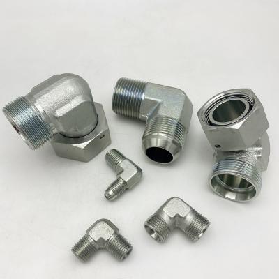 China Carbon Steel 1N9 NPT 90 Degree Elbow Carbon Steel Pipe Adapter 90 Elbow NPT Male Hydraulic Pipe Adapter Fitting for sale