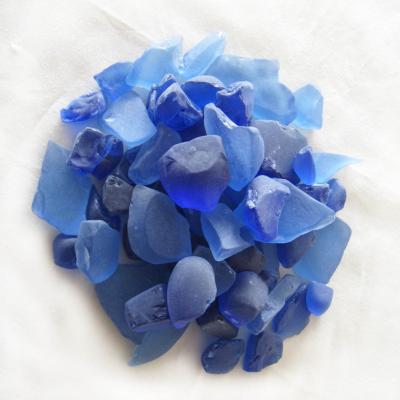 China Modern Cobalt Blue Crushed Colored Drop Glass Broken Glass For Decoration for sale