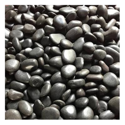 China Modern cheap black polished pebble stone china landscape rock river pebble for sale