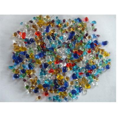 China Decorative Framed Courtyard Building Crushed Glass Granule Price Beads for sale