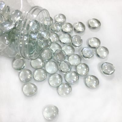 China China Wholesale Porcelain Clear Flat Back Glass Marbles Glass Gems Glass Beads For Vase Filler for sale