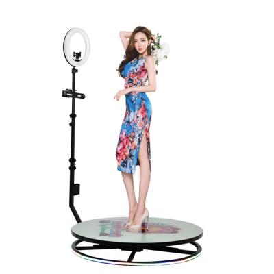 China Selfie Revolving Party Platform With 360 Photo Booth Adjustable Image Printer 2022 Bluetooth Machine 100cm for sale