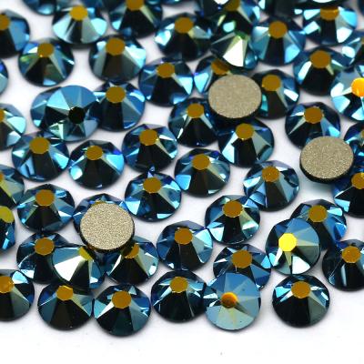 China XULIN Flatback Cut 16 Facets Flat Back Black Non-Hot Fix Crystal Stone Glass Strass AB 2088 Rhinestones for sale