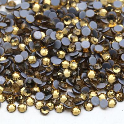 China Flatback XULIN 35Kinds SS3-SS30 Colors Smoked Topaz Crystal Hotfix Glass Nail Art Rhinestones For Nail Art Design for sale