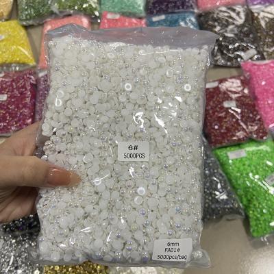 China DIY Phone Case XULIN 113 Kinds Choose 1.5mm 2mm 2.5mm Flat Back ABS Round Bead Flatback For Nail Art Decoration for sale