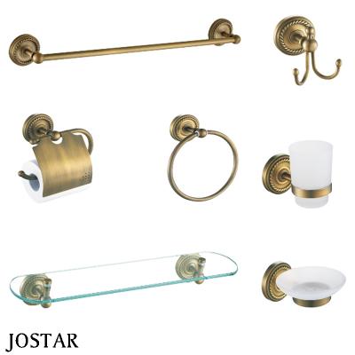 China 2021 Newest Chrome Luxury China Bathroom Accessory Set Modern Chinese Antique Bronze Brass Bathroom Accessories 6 pcs for sale