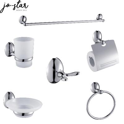 China Newest Factory Cheap Modern Chrome Zinc Economical Models Bathroom Accessories 6pcs Shower Room Bathroom Accessory Set for sale