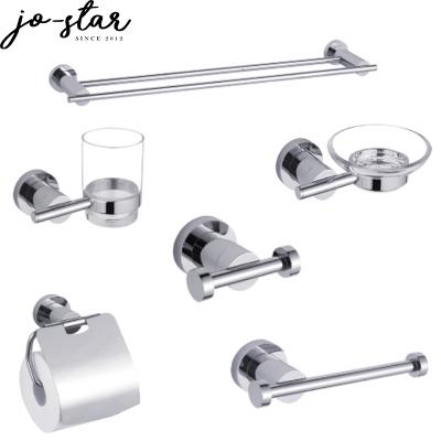 China Cheap modern china factory chrome zinc supermarket models bathroom accessories 6pcs shower room bathroom accessory set for sale