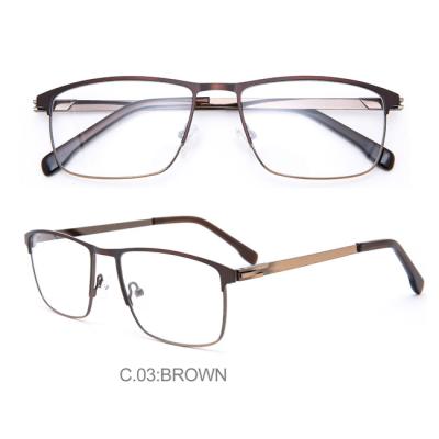 China Halfl-rim ready to ship classic men's half rim frames optical glass eyewear metal for sale