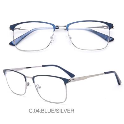 China Halfl-rim Ready To Ship Classic Man Half Rim Glasses Frames Optical Metal for sale