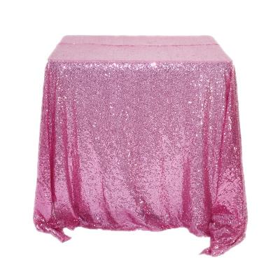 China modern round tablecloth sequin table cover fabrics for wedding banquet event decorations for sale