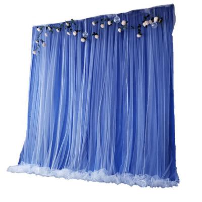 China Net cloth the romantic and beautiful wedding gauze background cloth birthday stage stage decoration veil background for sale