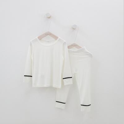 China Good Quality Breathable Comfy Multi Colors Girls Home Wear Simple White Cotton Pajamas For Kids for sale