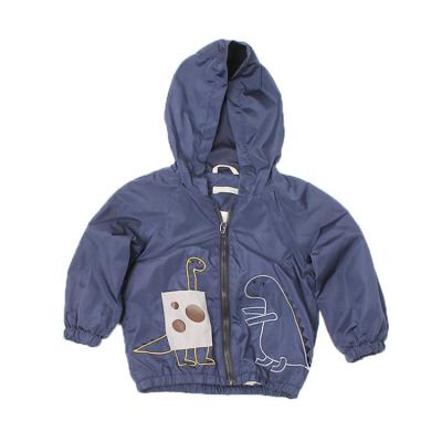 China Waterproof Boys Long Sleeve Coats Embroidery Cute Animal Zipper Waterproof Windproof Children's Jackets for sale