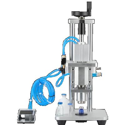 China Small Business Medical Pneumatic Electric Bottle Closing Machine Glass Semi Automatic Crimping Capping Bottle for sale