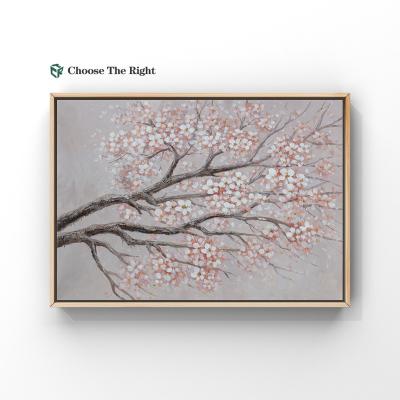 China Creative& Economic Customization Price Customization OEM Framed Peach Bouquet Picture Art Oil Painting Hand Painted Canvas for sale