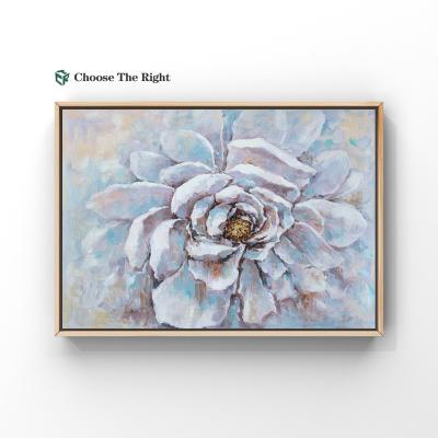 China Creative& Customization China Suppliers OEM Custom Picture Wall Art Framed Flower Art Oil Painting Canvas Hand Painted Hotel Decor for sale